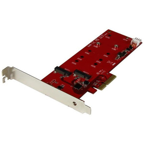 StarTech.com 2x M.2 SATA SSD Controller Card - PCIe - PCI Express M.2 SATA III Controller - NGFF Card Adapter PEX2M2