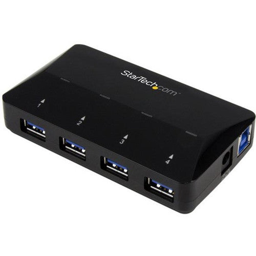 StarTech.com 4-Port USB 3.0 Hub plus Dedicated Charging Port - 1 x 2.4A Port - Desktop USB Hub and Fast-Charging Station ST53004U1C