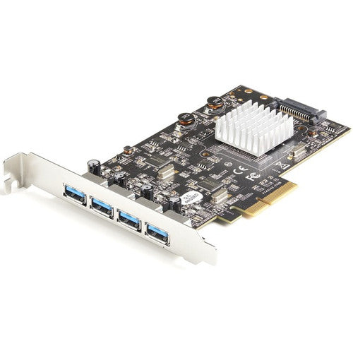 StarTech.com 4-Port USB PCIe Card - 10Gbps USB 3.2 Gen 2 Type-A PCI Express Expansion Card - 2 Controllers - 4xUSB - Windows/Mac/Linux PEXUSB314A2V2