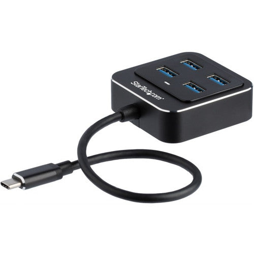 StarTech.com 4 Port USB C Hub - USB-C to 4xUSB-A - 10Gbps USB 3.2/3.1 Gen 2 Type-C Hub - USB Bus Powered - Portable/Laptop USB Adapter Hub HB31C4AB