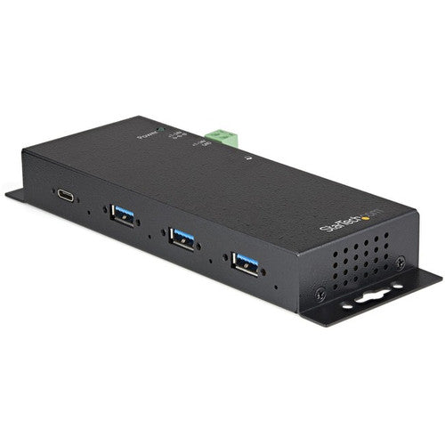 StarTech.com 4 Port USB C Hub 10Gbps - Metal Industrial USB 3.2/3.1 Gen 2 Type-C Hub - 3A/1C - USB-C or USB-A Host - Mountable - ESD/Surge HB31C3A1CME