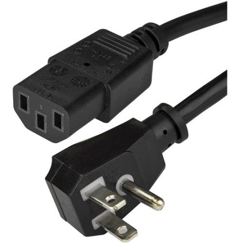 StarTech.com 15ft(4.5m) Computer Power Cord, Flat 5-15P to C13, 10A 125V 18AWG, Black Replacement AC PC Power Cord, TV/Monitor Power Cable PXTF10115