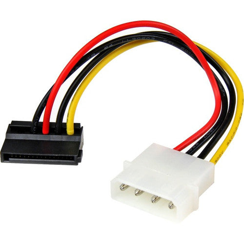 Star Tech.com 6in 4 Pin LP4 to Left Angle SATA Power Cable Adapter SATAPOWADPL