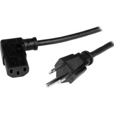 StarTech.com 3ft (1m )Computer Power Cord, NEMA 5-15P to Right Angle C13, 10A 125V, 18AWG, Replacement AC Power Cord, Monitor Power Cable PXT101L3