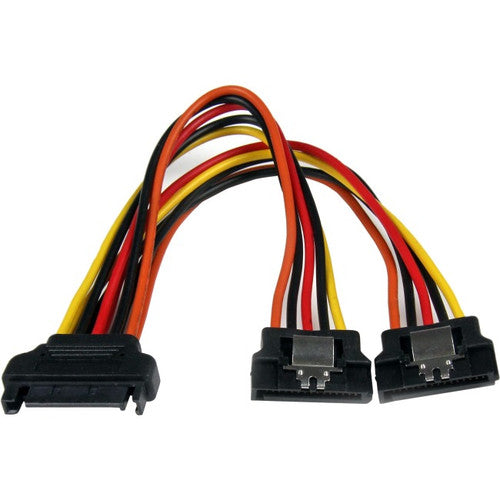 Star Tech.com Adaptateur de câble répartiteur d'alimentation SATA en Y verrouillable 6 pouces - M/F PYO2LSATA