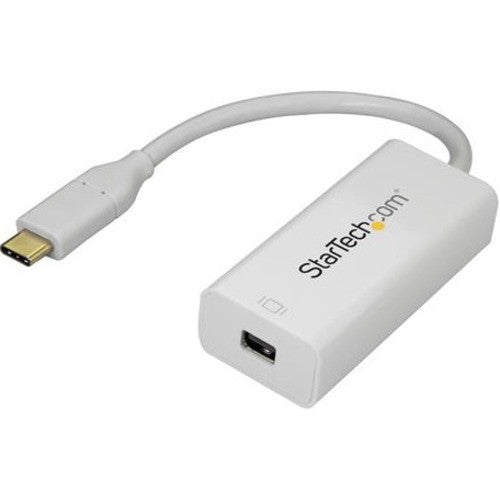 StarTech.com USB-C to Mini DisplayPort Adapter - 4K 60Hz - White - USB Type-C to Mini DP Adapter - Thunderbolt 3 Compatible CDP2MDP