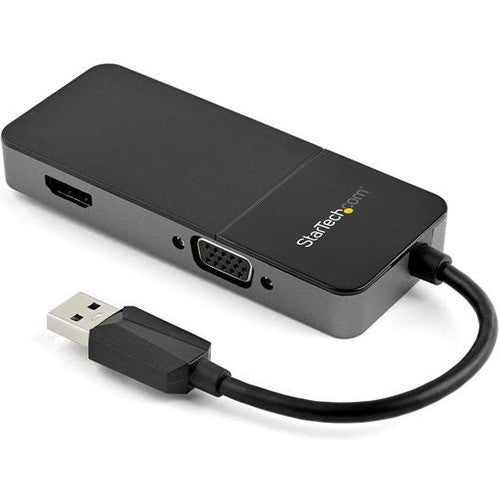 StarTech.com USB 3.0 to HDMI and VGA Adapter -4K/1080p USB Type A Dual Monitor Multiport Display Adapter Converter -External Graphics Card USB32HDVGA