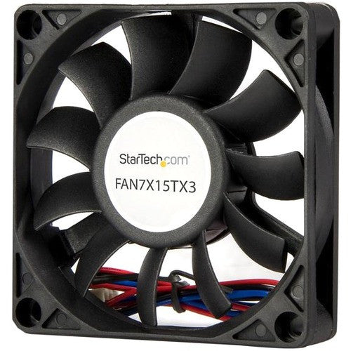 StarTech.com Ventilateur de remplacement pour boîtier CPU à roulement à billes 70 mm - Connecteur TX3 - Ventilateur de boîtier - 70 mm - noir FAN7X15TX3