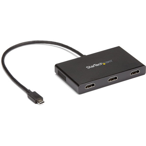 StarTech.com 3-Port Multi Monitor Adapter - USB-C to HDMI Video Splitter - USB Type-C to HDMI MST Hub - Thunderbolt 3 Compatible - Windows MSTCDP123HD