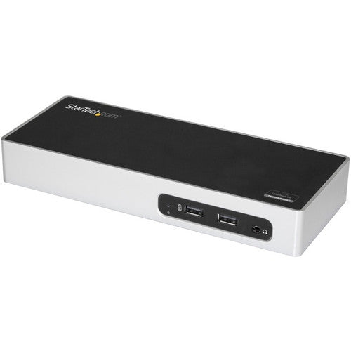 StarTech.com Station d'accueil USB 3.0 - Station d'accueil double écran pour ordinateur portable avec HDMI et DVI/VGA - 6x hub USB Type-A, GbE - Universel Windows et Mac DK30ADD