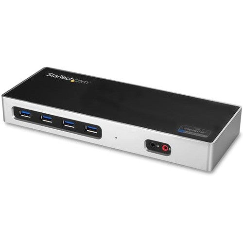 StarTech.com USB-C & USB-A Dock, Dual Monitor 4K 60Hz Dock DisplayPort/HDMI, Hybrid USB 3.0 Laptop Docking Station, 6x USB-A, mac/Windows DK30A2DH