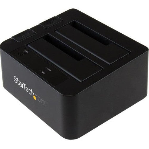 StarTech.com Dual-Bay USB 3.1 to SATA Hard Drive Docking Station, 2.5/3.5" SATA I/II/III, SSD/HDD Dock, USB Hard Drive Bay, Top-Loading SDOCK2U313