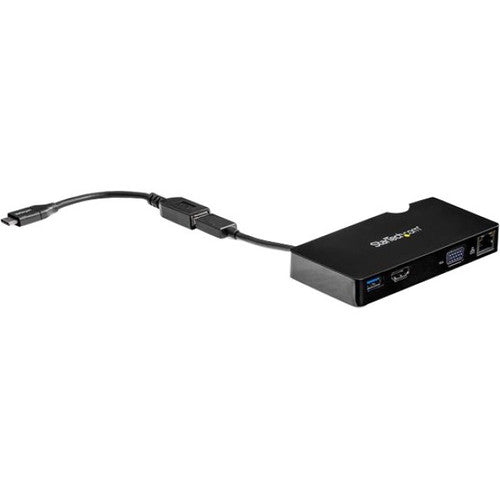 StarTech.com Adaptateur multiport USB 3.0 + Câble USB-C vers USB-A - Mac &amp; Windows - Pour ordinateurs portables USB-A ou USB-C - HDMI &amp; VGA - 1x Port USB-A - GbE BNDDKT30CAHV