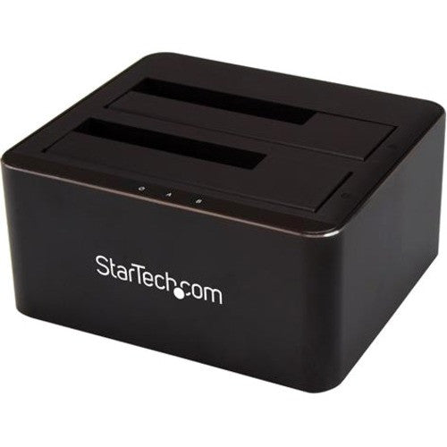 StarTech.com Dual-Bay USB 3.0 to SATA Hard Drive Docking Station, 2.5/3.5" SATA I/II/III, SSD/HDD Dock, USB Hard Drive Bays, Top-Loading SDOCK2U33V