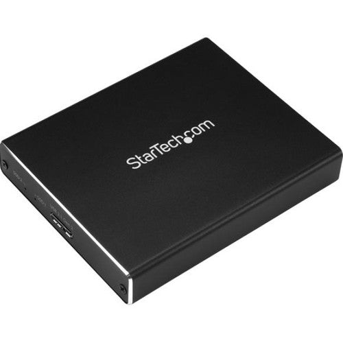 StarTech.com Dual M.2 Enclosure - RAID - M.2 SATA SSD Enclosure - USB 3.1 (10 Gbps) - USB-C & USB-A External Enclosure - Aluminum SM22BU31C3R