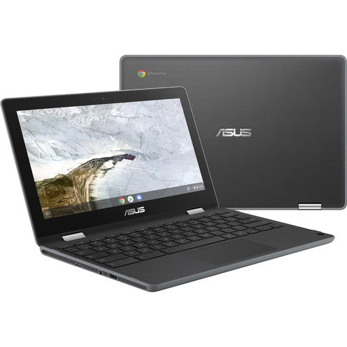 Asus Chromebook Flip C214 C214MA-YS02T-S Chromebook à écran tactile 11,6" - 1366 x 768 - Intel Celeron N4000 Dual-core (2 Core) 1,10 GHz - 4 Go de RAM - 32 Go de mémoire Flash - Gris foncé C214MA-YS02T-S