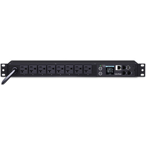 CyberPower PDU31002 PDU surveillé, 100-120 V, 20 A, 8 prises NEMA 5-20R, montage en rack 1U PDU31002