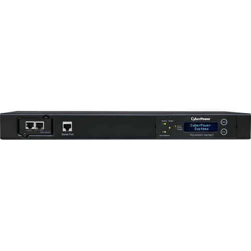 CyberPower PDU20SWT10ATNET PDU ATS commuté 120 V 20 A 1U 10 prises (2) L5-20P PDU20SWT10ATNET