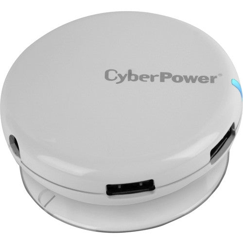 CyberPower Hub USB 3.0 Superspeed avec 4 ports et chargeur secteur 3,6 A - Blanc CPH430PW