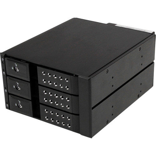 StarTech.com 3 Bay Aluminum Trayless Hot Swap Mobile Rack Backplane for 3.5in SAS II/SATA III - 6 Gbps HDD HSB3SATSASBA