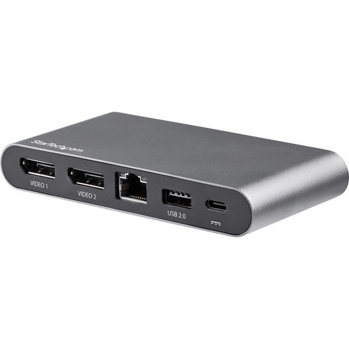 StarTech.com Station d'accueil USB C - Station d'accueil DisplayPort double moniteur 4K - Passthrough d'alimentation 100 W, GbE, 2x USB-A - Adaptateur multiport DK30C2DAGPD