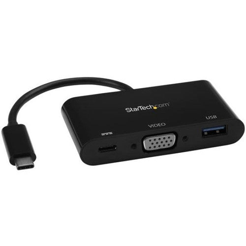 StarTech.com USB-C VGA Multiport Adapter - USB-A Port - with Power Delivery (USB PD) - USB C Adapter Converter - USB C Dongle CDP2VGAUACP