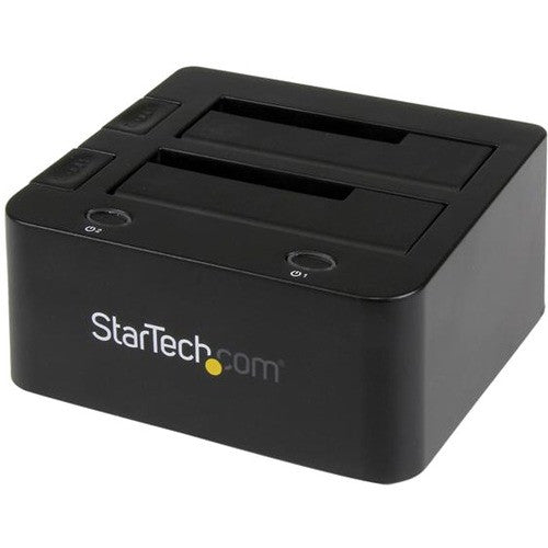 StarTech.com Dual-Bay USB 3.0 to SATA and IDE Hard Drive Docking Station, 2.5/3.5" SATA III and IDE (40 pin), SSD/HDD Dock, Top-Loading UNIDOCKU33