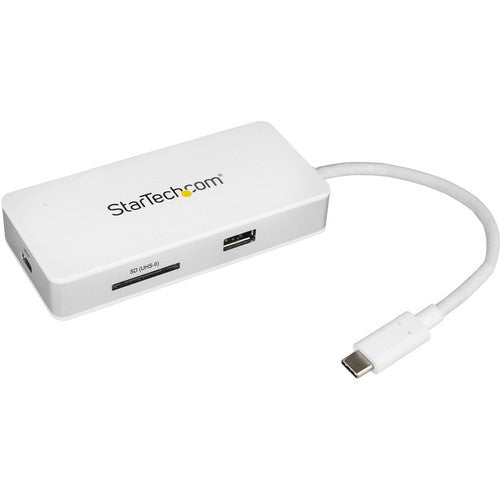 StarTech.com USB C Multiport Adapter - 4K HDMI - SD / SDHC / SDXC Slot (UHS-II) - Power Delivery - GbE - USB 3.0 Port - USB C Adapter - USB C Hub DKT3CHSD4GPD