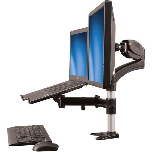 StarTech.com Laptop Monitor Stand - Computer Monitor Stand - Full Motion Articulating - VESA Mount Monitor Desk Mount ARMUNONB