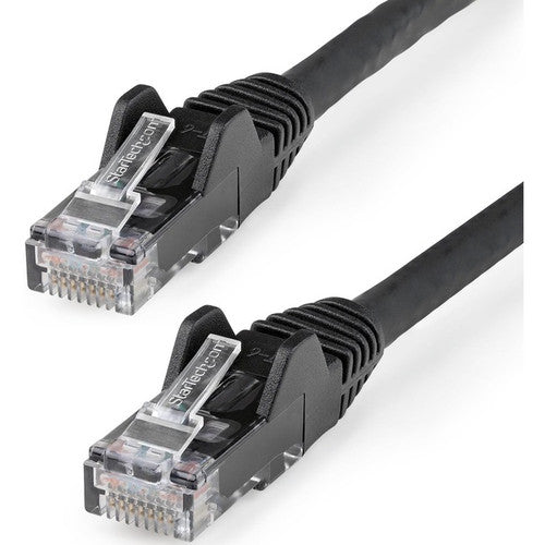 StarTech.com Câble Ethernet CAT6 de 10,7 m, LSZH (faible fumée, sans halogène) 10GbE sans accroc, 100 W PoE UTP RJ45, cordon de brassage réseau noir ETL N6LPATCH35BK