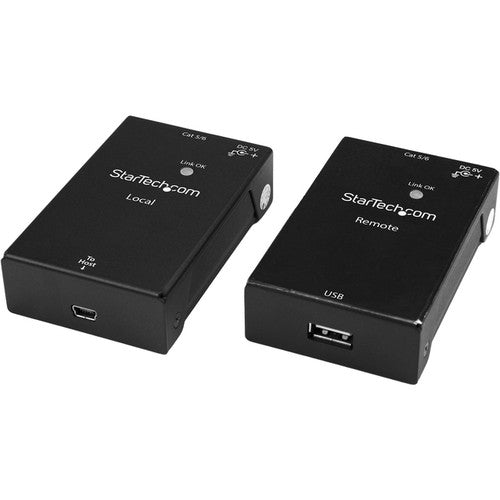 StarTech.com Kit d'extension USB 2.0 sur câble Cat5e/Cat6 (RJ45) - Jusqu'à 165 pieds (50 m) - Port USB sur câble Ethernet - Alimenté - 480 Mbps USB2001EXTV