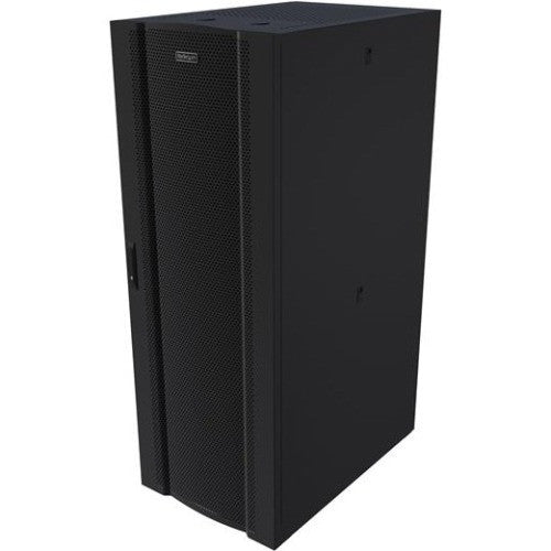 StarTech.com Armoire rack serveur 25U - 4 montants réglables en profondeur 7-35" Boîtier réseau/données/informatique roulant ventilé et verrouillable avec roulettes/gestion des câbles RK2537BKM