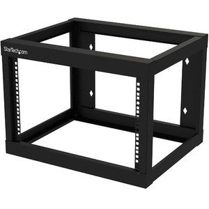 StarTech.com Rack réseau mural 6U 19" – Cadre ouvert de 19" de profondeur pour salle de serveurs AV/données/panneau de brassage/informatique/équipement informatique avec écrous cage RK619WALLO