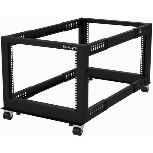 StarTech.com 8U 19" Open Frame Server Rack - Compact, 4 Post, Adjustable Depth (22 to 40") - Mobile Network Rack - HP ProLiant ThinkServer 4POSTRACK8U