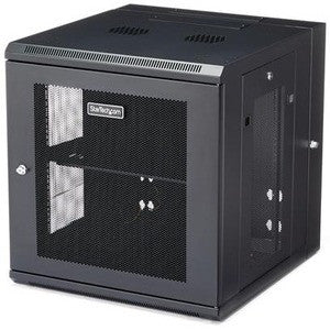 StarTech.com 12U 19" Wall Mount Network Cabinet - 20" Deep Hinged Locking IT Data Enclosure - Flexible Vented Rack w/Shelf - Switch Depth RK1224WALHM