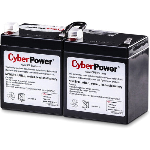 CyberPower RB1270X2A Cartouche de batterie de rechange pour UPS 12 V 7 Ah RB1270X2A