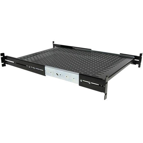 StarTech.com 1U Adjustable Depth Vented Sliding Rack Mount Shelf - 50lbs / 23kg UNISLDSHF19