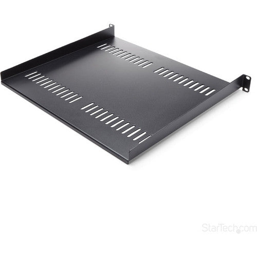 StarTech.com 1U Vented Server Rack Cabinet Shelf - Fixed 16" Deep Cantilever Rackmount Tray for 19" Data/AV/Network Enclosure w/Cage Nuts CABSHELF116V