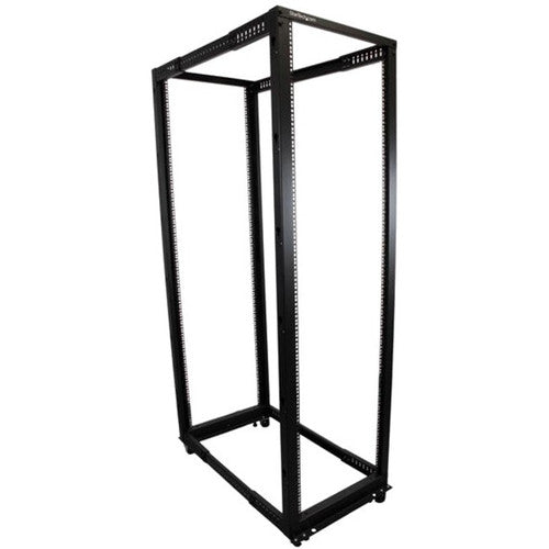 StarTech.com 42U Adjustable Depth Open Frame 4 Post Server Rack Cabinet - Flat Pack w/ Casters, Levelers and Cable Management Hooks 4POSTRACK42