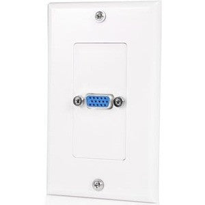 StarTech.com Single Outlet 15-Pin Female VGA Wall Plate - White VGAPLATE