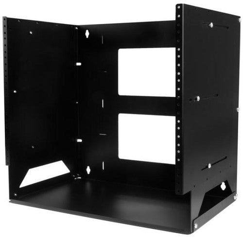 StarTech.com 8U Wallmount Server Rack with Built-in Shelf - Solid Steel - Adjustable Depth 12in to 18in WALLSHELF8U