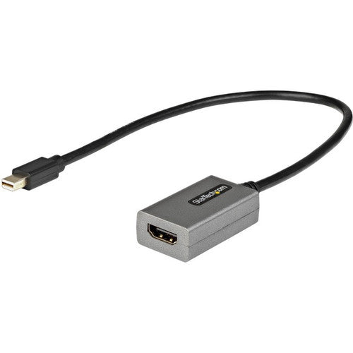 StarTech.com Mini DisplayPort to HDMI Adapter, mDP to HDMI Adapter Dongle, 1080p, Mini DP 1.2 to HDMI Video Converter, 12" Long Cable MDP2HDEC