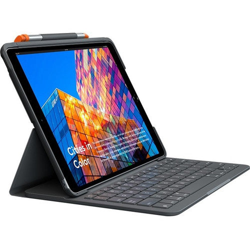 Logitech Slim Folio Clavier/Housse (Folio) Apple, Logitech iPad Air (3e génération) Tablette - Graphite 920-009482