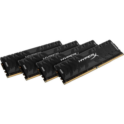 Mémoire Kingston Predator Noir - Kit 64 Go (4x16 Go) - DDR4 3000 MHz Intel XMP CL15 DIMM HX430C15PB3K4/64