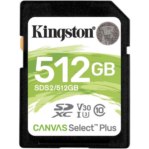 Kingston Canvas Select Plus 512 Go Classe 10/UHS-I (U3) SDXC - 1 paquet SDS2/512 Go