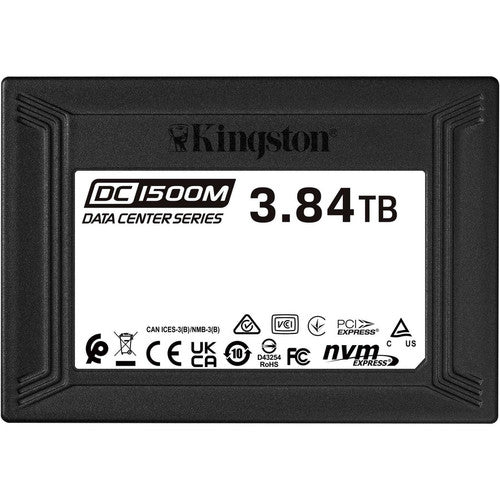 Kingston DC1500M 3.84 TB Solid State Drive - 2.5" Internal - U.2 (PCI Express NVMe 3.0 x4) - Mixed Use SEDC1500M/3840G