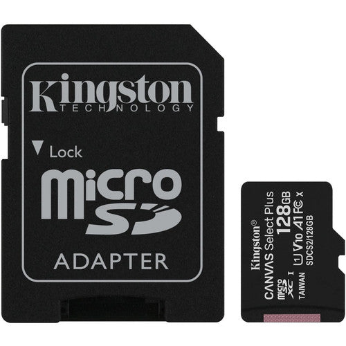 Kingston Canvas Select Plus 128 Go microSDXC classe 10/UHS-I (U1) - 1 paquet SDCS2/128 Go