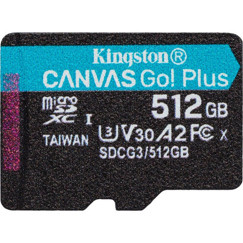 Kingston Canvas Go! Plus 512 GB Class 10/UHS-I (U3) microSDXC SDCG3/512GBSP