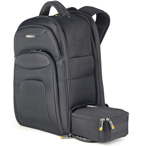 StarTech.com Sac à dos pour ordinateur portable 17,3", étui pour accessoires amovible, sac à dos de voyage d'affaires, sac de déplacement ergonomique, poches pour ordinateur portable et tablette NTBKBAG173