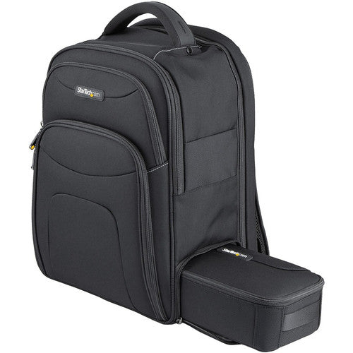 StarTech.com Sac à dos pour ordinateur portable 15,6", étui pour accessoires amovible, sac à dos de voyage d'affaires, sac de déplacement ergonomique, poches pour ordinateur portable et tablette NTBKBAG156